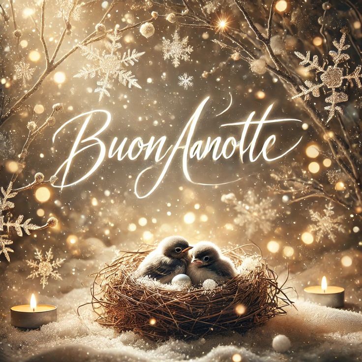 immagini buonanotte invernali